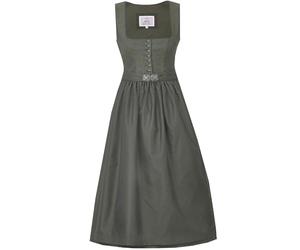 Marjo Dirndl Medlingen 75cm Länge Oliv | Mididirndl mit Knöpfen | grün Jacquard (DE/NL/SE/PL, Numerisch, 42, Regular, Regular, Oliv)