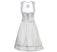 Marjo Dirndl Mirella 58er Länge Stein/Silber | Jacquard-Dirndl schlicht elegant Gr 38