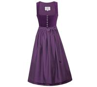Marjo Dirndl Nußdorf 70cm Länge | Mididirndl mit Knöpfen | Samtdirndl Damen (DE/NL/SE/PL, Numerisch, 32, Regular, Regular, lila/brombeer)