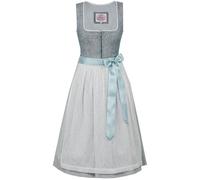 Marjo Dirndl Penzberg 58cm Länge Petrol Damen schlicht Leinen-Mieder