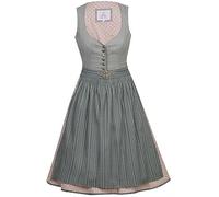 Marjo Dirndl Romy 58cm Länge grün | Leinen-Optik schlicht elegant | Damen Gr 36