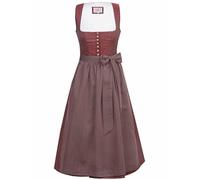 Marjo Dirndl Sabella 70cm Länge Bordeaux | Mididirndl mit Knöpfen | Ton-in-Ton (DE/NL/SE/PL, Numerisch, 34, Regular, Regular, weinrot)