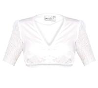 MarJo Dirndlbluse Bärbel Vida weiß Spitzenbluse Vintage halbarm (weiß, 36)
