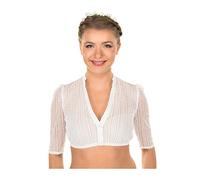 MarJo Dirndlbluse Halbarm Emma-Linda Weiss, Gr. 44