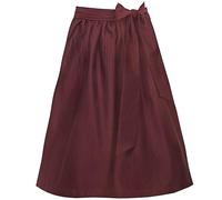 MarJo Dirndlschürze Davina aus Jacquard | Schlichte Schürze für Dirndl | 65cm Länge weinrot XL