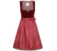 MarJo Glorious Collection Marjo Dirndl Elisabeth | Mididirndl Samt schlicht elegant | Damen Samtdirndl (DE/NL/SE/PL, Numerisch, 38, Regular, Regular, 58cm Länge palisander rot)