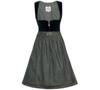 MarJo Glorious Collection Marjo Samt-Dirndl Pia 65cm Länge Tanne | Dirndl Knielang grün schlicht elegant | Damen dunkelgrün Gr 38