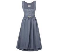 Marjo Samt-Dirndl Dirndl Rettenbach Salbei | Mididirndl Jacquard Webstoff 70cm | Damen (DE/NL/SE/PL, Numerisch, 38, Regular, Regular, taubenblau)