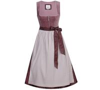 Marjo Samt-Dirndl Irsee | Mididirndl Samt mit Plissee-Schürze | Damen (DE/NL/SE/PL, Numerisch, 46, Regular, Regular, Traube)