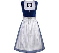 MarJo Trachten Samt Dirndl Inka 583765 | Saphir Blau - 65cm 44