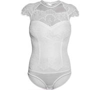 MarJo Trachtenbody Nordika-Dali Creme weiß | Body aus Spitze | Spitzenbody in Creme weiß | Auch als Dirndlbluse geeignet (Creme, 36)