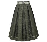 Marjo Trachtenrock Windberg 70cm Olive | Midi-Rock aus Jacquard mit Leo-Muster | elegant Abendmode (DE/NL/SE/PL, Numerisch, 38, Regular, Regular, Oliv)