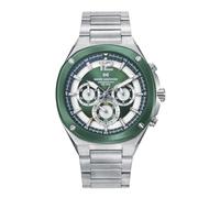 Mark Maddox HM1021-65 Herrenuhr aus Edelstahl mit grünem Zifferblatt und silbernem Armband, silber, Armband