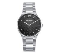 Mark Maddox HM1028-57 Herrenuhr, analog, drei Zeiger, 40 mm, Gehäuse und Armband aus Stahl, schwarzes Zifferblatt, WR 50 m