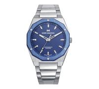Mark Maddox HM1030-37 Herrenuhr - Edelstahl silber mit blauem Zifferblatt | analoges Quarzwerk | 10 ATM wasserdicht | Kollektion Sport Elegance