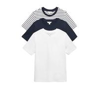 Marks & Spencer 3Er-Pack T-Shirts Aus Reiner Baumwolle Damen Marineblau Mix UK 22 (EU 50)