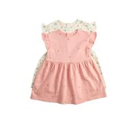 Marks & Spencer Baby Unisex Reine Baumwolle Kleid 2er-Pack Regular | Ärmellänge: Cap-Ärmel, Rundhalsausschnitt, Ohne Kragen, Zum Reinschlüpfen, Leicht, Ideal Für Jubiläen