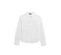 Marks & Spencer Enges T-Shirt Mit Hohem Baumwollanteil Und Kragen Damen Weiss UK 12 (EU 40)