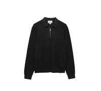 Marks & Spencer Geripptes Strick-Poloshirt Aus Baumwollmischgewebe Herren Schwarz XXL