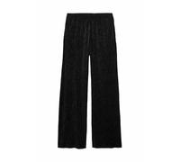 Marks & Spencer Samthose Mit Weitem Bein Und Knitteroptik Damen Schwarz UK 12 (EU 40)