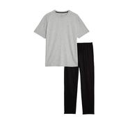 Marks & Spencer Schlafanzug-Set Aus Reiner Baumwolle Herren Grau-Mix M