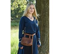 Markt-Mittelalter Bluse Aila geschnürt Blau