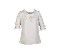 Markt-Mittelalter Bluse Birga 3/4 Arm Natur Größe L