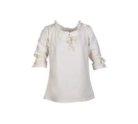 Markt-Mittelalter Bluse Birga 3/4 Arm Natur Größe M