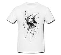 Marlene-Dietrich T-Shirt Mädchen Frauen, weiß mit Aufdruck