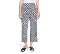 Marlene-Hose BETTY BARCLAY "Damen mit elastischem Bund", Damen, Gr. 36, Normalgrößen, dunkelblau, weiß, Obermaterial: 100% Viskose, relaxed fit 7/8-Länge, Hosen (89610565-36) dunkelblau, weiß