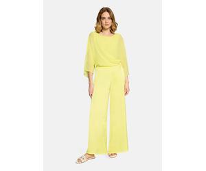 Marlene-Hose BETTY BARCLAY "Damen mit elastischem Bund", Damen, Gr. 36, Normalgrößen, gelb, Satin, Obermaterial: 100% Polyester, weit lang, Hosen (43315068-36) gelb
