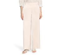 Marlene-Hose BETTY BARCLAY "Damen mit elastischem Bund", Damen, Gr. 36, Normalgrößen, grau beige, Satin, Obermaterial: 100% Polyester, weit lang, Hosen (96101760-36) grau beige