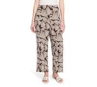 Marlene-Hose BETTY BARCLAY "Damen mit elastischem Bund", Damen, Gr. 38, Normalgrößen, braun, beige, Obermaterial: 100% Viskose, relaxed fit 7/8-Länge, Hosen (95136554-38) braun, beige