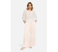 Marlene-Hose BETTY BARCLAY "Damen mit elastischem Bund", Damen, Gr. 42, Normalgrößen, beige (grau beige), Satin, Obermaterial: 100% Polyester, weit lang, Hosen (96101760-42) grau beige