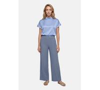 Marlene-Hose BETTY BARCLAY "Damen mit elastischem Bund", Damen, Gr. 44, Normalgrößen, blau (infinity), Satin, Obermaterial: 100% Polyester, weit lang, Hosen (11936855-44) infinity