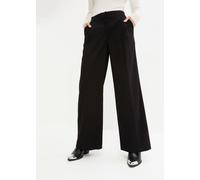 Marlene-Hose BONPRIX "Marlenehose", Damen, Gr. 42, N-Gr, schwarz, Obermaterial: 66% Polyester, 33% Viskose, 1% Elasthan, regular fit, Hosen, aus Polyester, Viskose und Elasthan, Regular Fit, weites Be