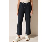 Marlene-Hose CECIL, Damen, Gr. XXL, Länge 26, blau (universal blau), Stoff, 55% Polyester, 44% Viskose, 1% Elasthan, unifarben, weit knöchelfrei, Hosen, High Waist (64887019-XXL) universal blau