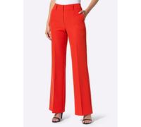 Marlene-Hose HEINE, Damen, Gr. 42, Normalgrößen, rot (erdbeere), 94% Polyester, 6% Elasthan, unifarben, Hosen (86050069-42) erdbeere