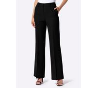 Marlene-Hose HEINE, Damen, Gr. 44, Normalgrößen, schwarz, 94% Polyester, 6% Elasthan, unifarben, Hosen (54826260-44) schwarz