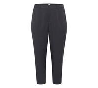 Marlene-Hose KAFFE CURVE "Damen Hose KCmerla", Damen, Gr. 48, N-Gr, schwarz (schwarz oyster), Obermaterial: 64% Polyester PES. 33% Viskose CV. 3% Elasthan EL., Hosen (73375631-48) schwarz oyster