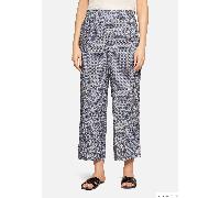 Marlene-Hose BETTY BARCLAY "Damen mit elastischem Bund", Damen, Gr. 44, Normalgrößen, blau, dunkelblau, Obermaterial: 100% Viskose, relaxed fit 7/8-Länge, Hosen (54093136-44) blau, dunkelblau