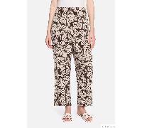 Marlene-Hose BETTY BARCLAY "Damen mit elastischem Bund", Damen, Gr. 38, Normalgrößen, braun, beige, Obermaterial: 100% Viskose, relaxed fit 7/8-Länge, Hosen (95136554-38) braun, beige