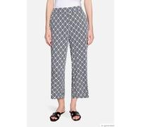 Marlene-Hose mit elastischem Bund Dunkelblau/Weiß 36