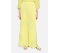 Marlene-Hose BETTY BARCLAY "Damen mit elastischem Bund", Damen, Gr. 42, Normalgrößen, gelb, Satin, Obermaterial: 100% Polyester, weit lang, Hosen (43315068-42) gelb