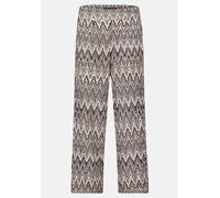 Marlene-Hose mit hohem Bund Weiß/Schwarz Damen