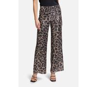 Vera Mont Damen Marlene-Hose mit Pailletten 40, Weiß/Braun