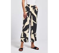 Marlene-Hose STREET ONE, Damen, Gr. 32, Länge 26, grau (whale tail grau), Stoff, 100% Viskose, bedruckt, loose fit knöchelfrei, Hosen, High Waist (66885508-32) whale tail grau