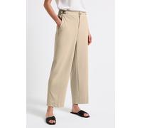 Marlene-Hose STREET ONE, Damen, Gr. 40, Länge 28, beige (coastal beige), Stoff, 48% Polyamid, 28% Viskose, 18% Polyester, 6% Elasthan, unifarben, comfort fit knöchelfrei, Hosen, High Waist (21499865-4