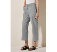 Marlene-Hose STREET ONE, Damen, Gr. XXL, Länge 26, balmy khaki, Web, 65% Baumwolle, 35% Modal, Nadelstreifen, loose fit normal, Hosen, im Loose Fit (86752445-XXL) balmy khaki