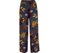Marlene-Hose BONPRIX "Marlenehose aus reiner Viskose", Damen, Gr. 40, N-Gr, grau (dunkelgrau bedruckt), Obermaterial: 100% Viskose, loose fit, Hosen Marlene-Hose, aus Viskose, Loose Fit, weiter Beinve